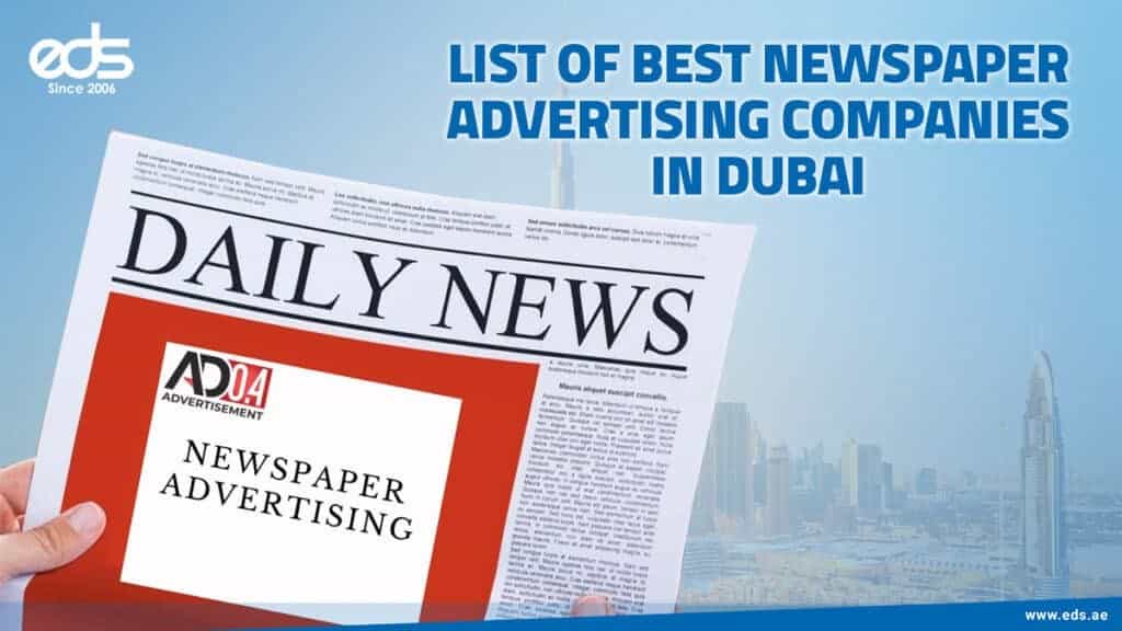 List of Best Newspaper Advertising Companies in Dubai